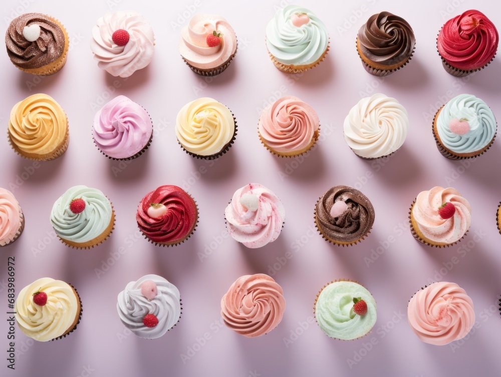 Unveiling an Array of Exquisite Cupcakes: Each in its Unique Style Generative AI