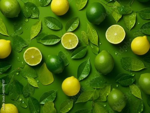 Fresh Lime Essence: Discover the Vibrancy of Nature's Green Gems! Generative AI