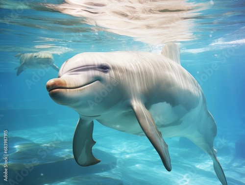 Dolphin Extravaganza  Swim along with Tampere Dolphins in the Ocean  Generative AI
