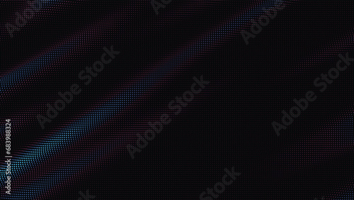 waves of colorful points. Digital data splash of point array. Futuristic smooth glitch UI element