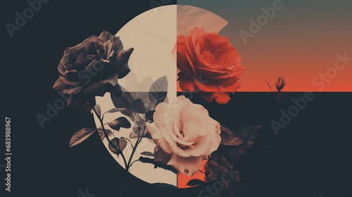 Editable vintage visuals for different sectors - photography of rose