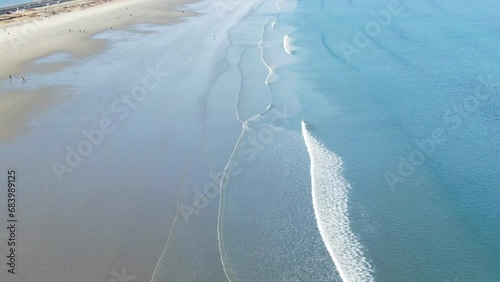 Aerial view of Nahant beach in winter photo