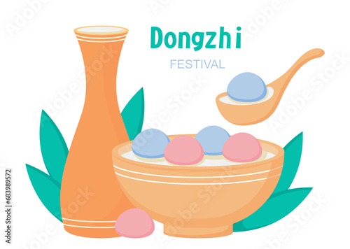 Dongzhi festival vector poster