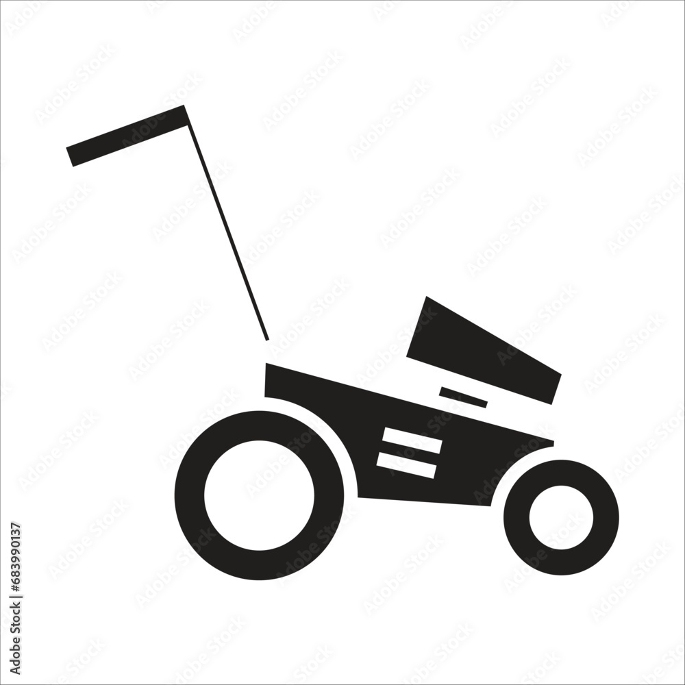 grass cutter vector icon line template grass cutter vector icon line template