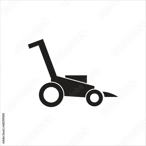 grass cutter vector icon line template