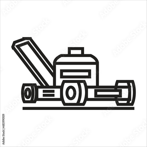 grass cutter vector icon line template