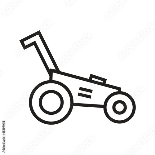 grass cutter vector icon line template