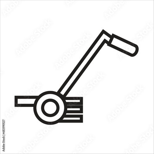 grass cutter vector icon line template