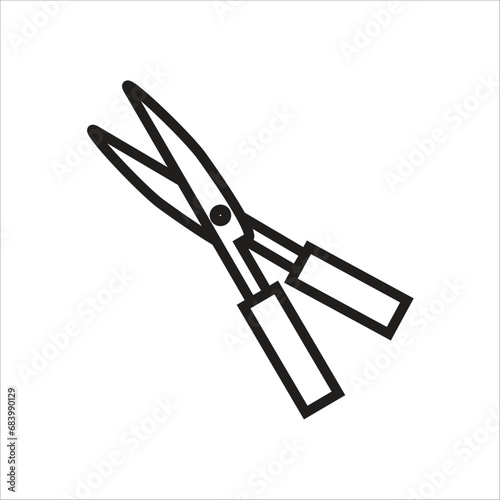grass cutter vector icon line template