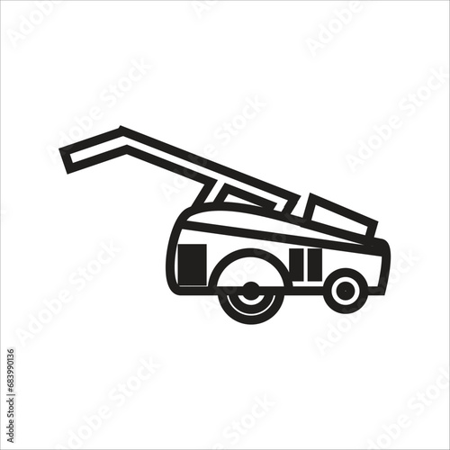 grass cutter vector icon line template