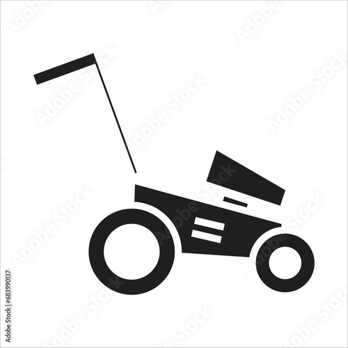 grass cutter vector icon line template