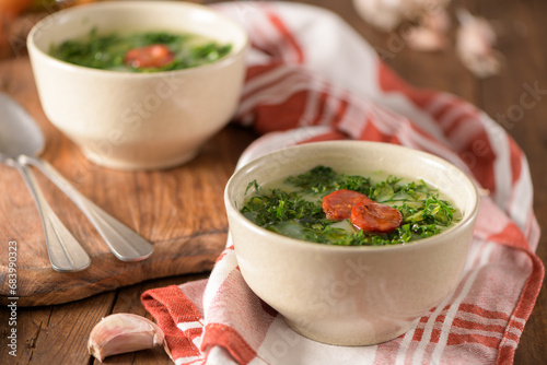 Caldo verde soup photo