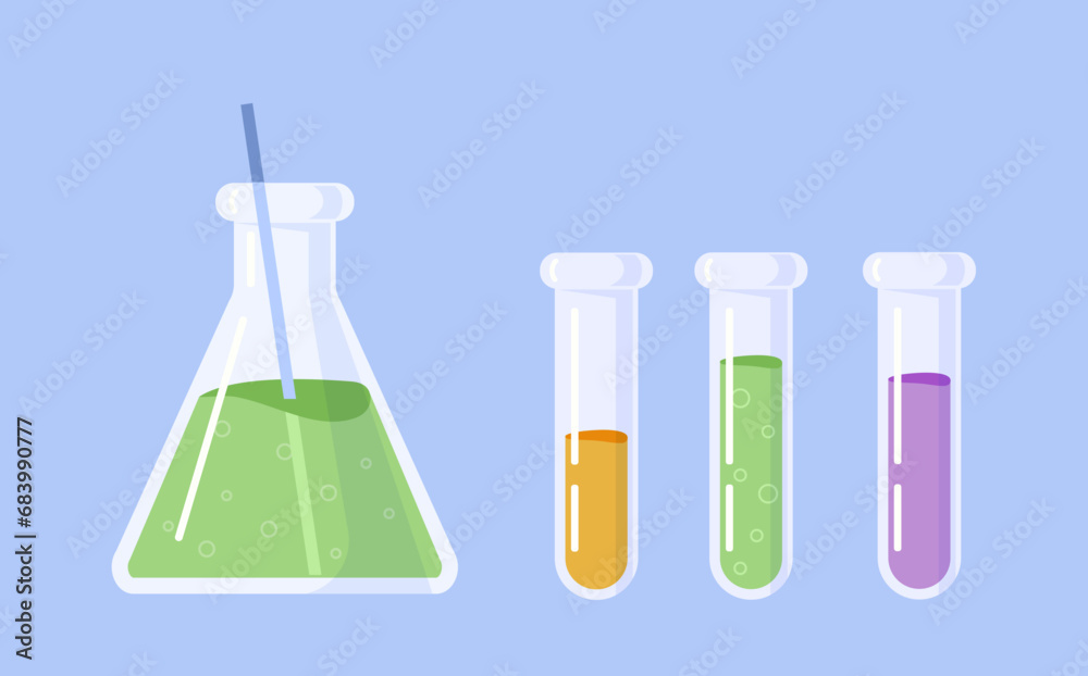 Lab chemical tubes vector set Lab chemical tubes vector set