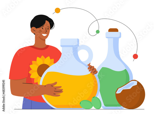 Different oil vector concept