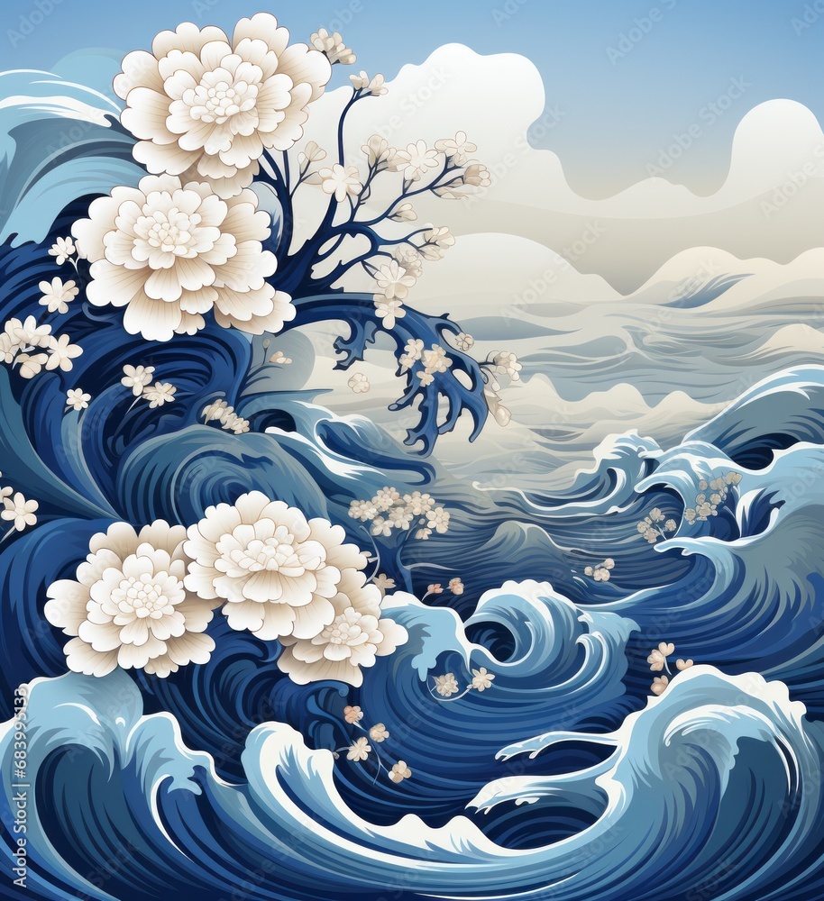 Unveiling Elegance: Exploring the Charm of Japanese Blue and White Patterns Generative AI Unveiling Elegance: Exploring the Charm of Japanese Blue and White Patterns Generative AI