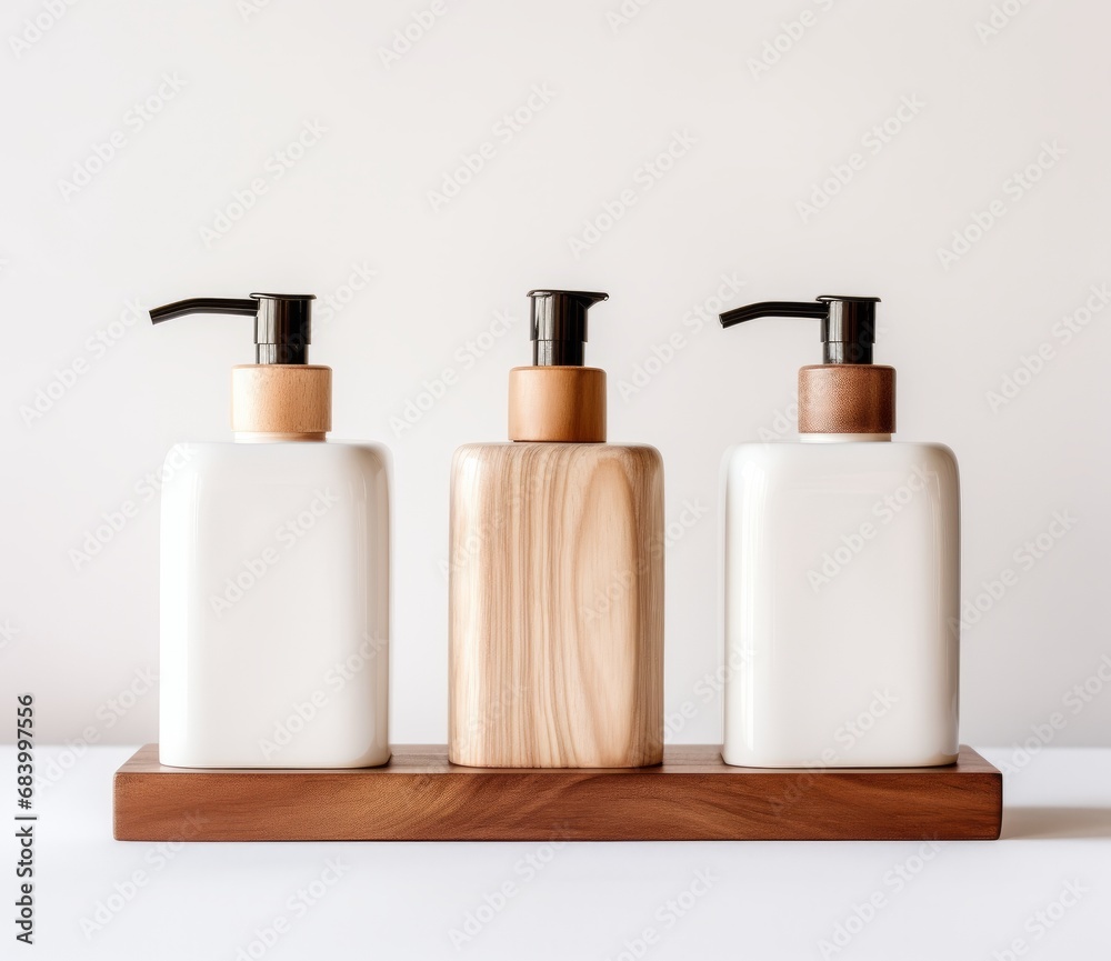 Stunning Eco-friendly Wooden Soap Dispenser and Bottles: Enhance your Decor Now! Generative AI Stunning Eco-friendly Wooden Soap Dispenser and Bottles: Enhance your Decor Now! Generative AI