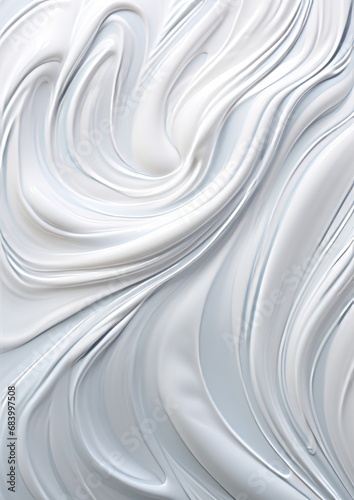 Exquisite Foam Art from Pure White Cream - A Captivating Visual Delight Generative AI
