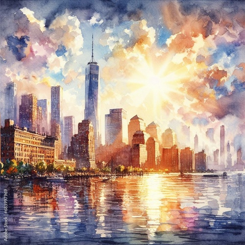 New York watercolor