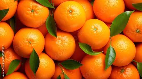 Abstract background made of bright orange tangerines