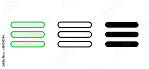 Menu Icon set. web menu icon. hamburger menu symbol