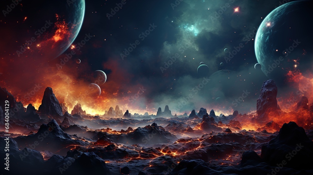 Fototapeta premium Galaxy Theme background