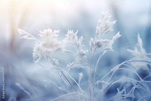 Mystic Winter Wonderland  A Mesmerizing Dance of Snowflakes in the Fog Generative AI