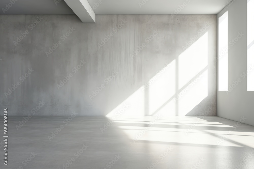 Obraz premium Unveiling the Enigma: A Stark Contrast of Shadows and Light in A Room Generative AI