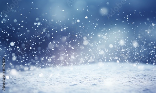 Winter Wonderland: An Artistic Blur of Falling Snow and Sleet Generative AI