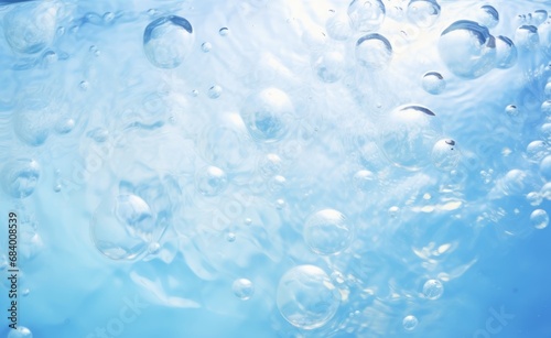 Mesmerizing Aquatic Dance: Bubbles Floating on Water Surface Generative AI