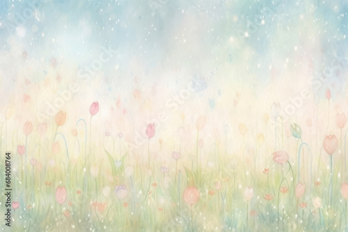 Pastel Dream: Tulips and Text Space © PhotoRK
