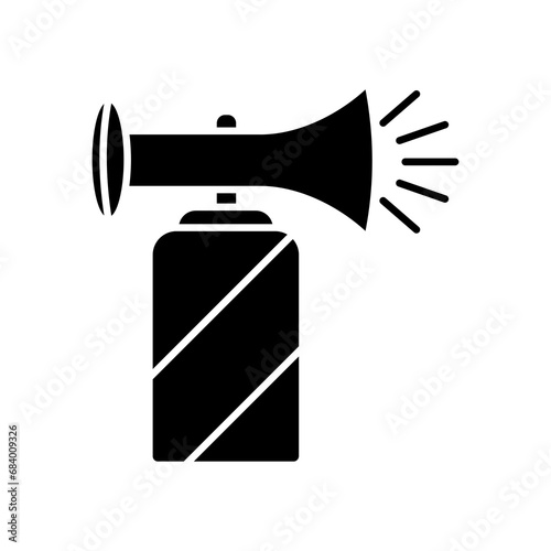 
air horn party. isolated on white. Isolated on white background, editable. Vector illustration
