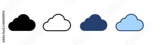 Cloud icon vector. cloud sign and symbol
