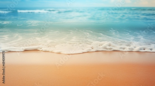 Unwind in Serenity: Mesmerizing Beach Background & Golden Sands in 3D Style Generative AI