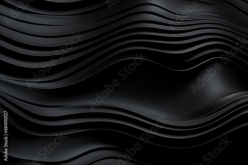 Sophisticated Matte Black Abstract Art: Perfect Decorative Element for a Modern Home Generative AI