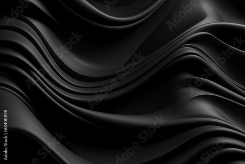 Dark Elegance: Stunning Black Abstract Matte Patterns for Chic Decor Generative AI