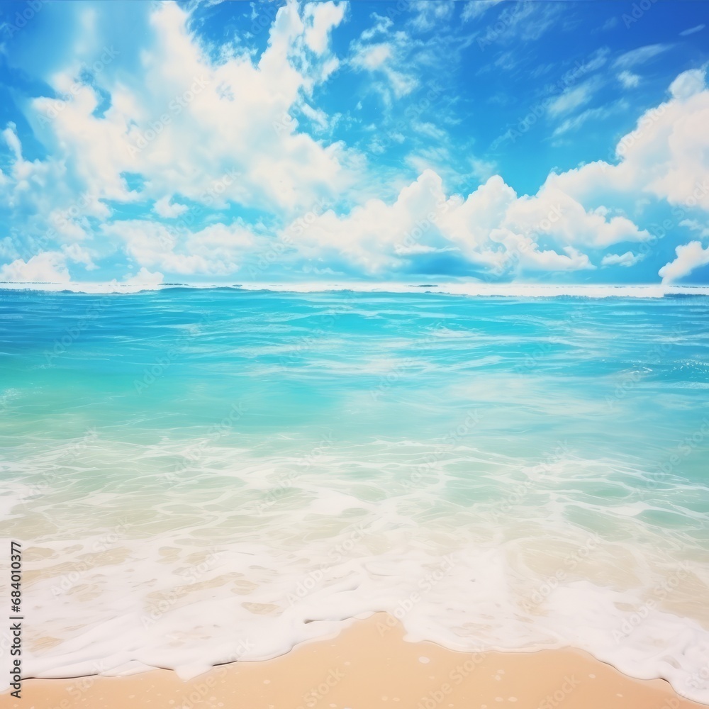 Experience the Ultimate Tranquility: Dazzling Blue Tropical Beach Escape Generative AI