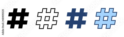 Hashtag icon vector. hashtag sign and symbol