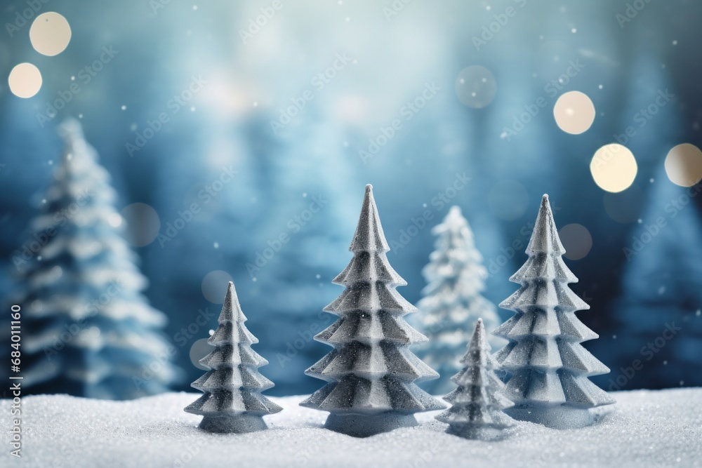 Experience a Winter Wonderland: Stunning Snowy Christmas Tree in Action Generative AI