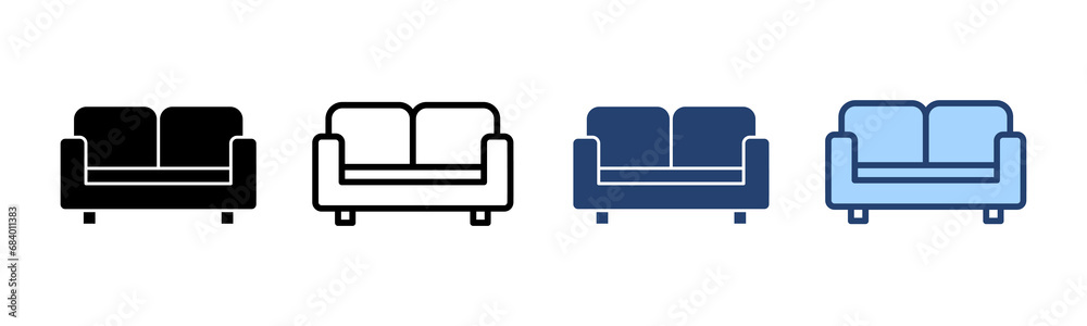 Sofa icon vector. sofa sign and symbol. furniture icon Sofa icon vector. sofa sign and symbol. furniture icon