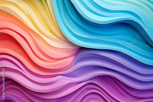 Immerse Yourself in a Rainbow: A Vivid Display of Abstract Colors Generative AI