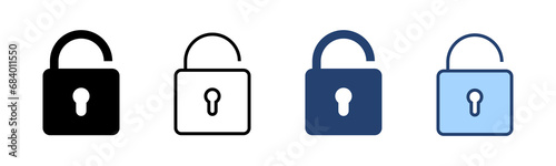 Unlock icon vector. Unlock sign and symbol. unlocked padlock icon