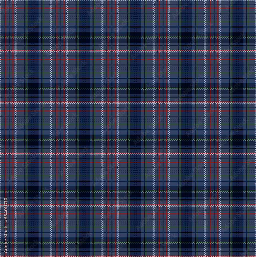 Classic Steel Blue Tartan Plaid Seamless Tile