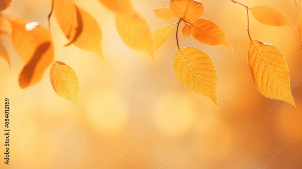 Captivating Autumn: Stunning Display of Fall Leaves on a Warm Orange Background Generative AI Captivating Autumn: Stunning Display of Fall Leaves on a Warm Orange Background Generative AI
