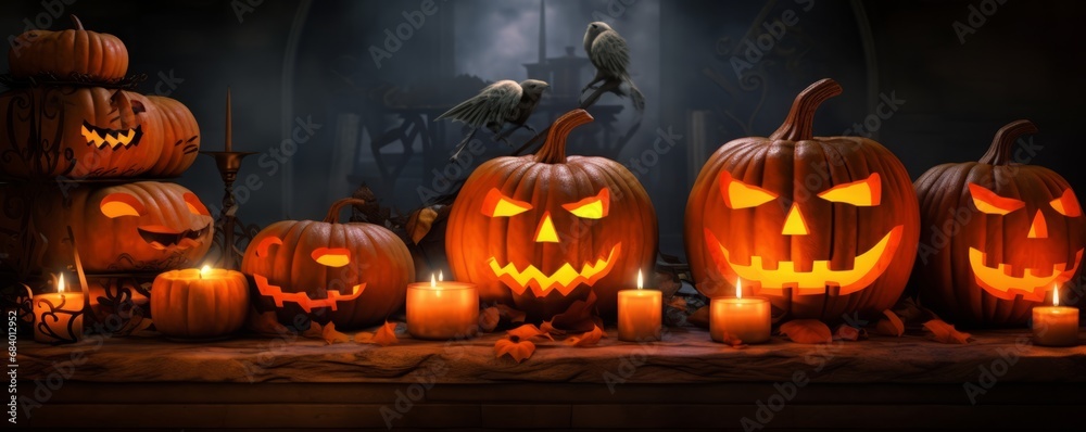 Uncover Spooky Delights: Explore a Mystical Halloween Pumpkin Patch Generative AI