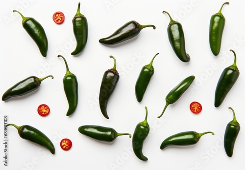 Explosive Flavor Unleashed: Unveiling the Piquant Beauty of Jalapeno Hot Peppers Generative AI photo