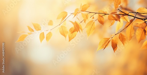 Captivating Autumn Splendor: Exquisite Fall Leaves & Majestic Trees Background Generative AI