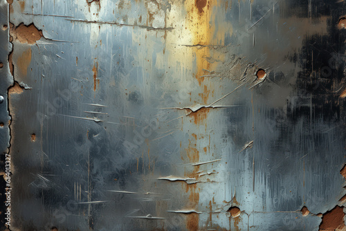 Solid damaged metal texture with scratches  cracks and weathered cinematic aesthetics