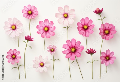 Unveiling the Radiant Beauty: Enthralling Pink Cosmos Flowers in Full Bloom Generative AI