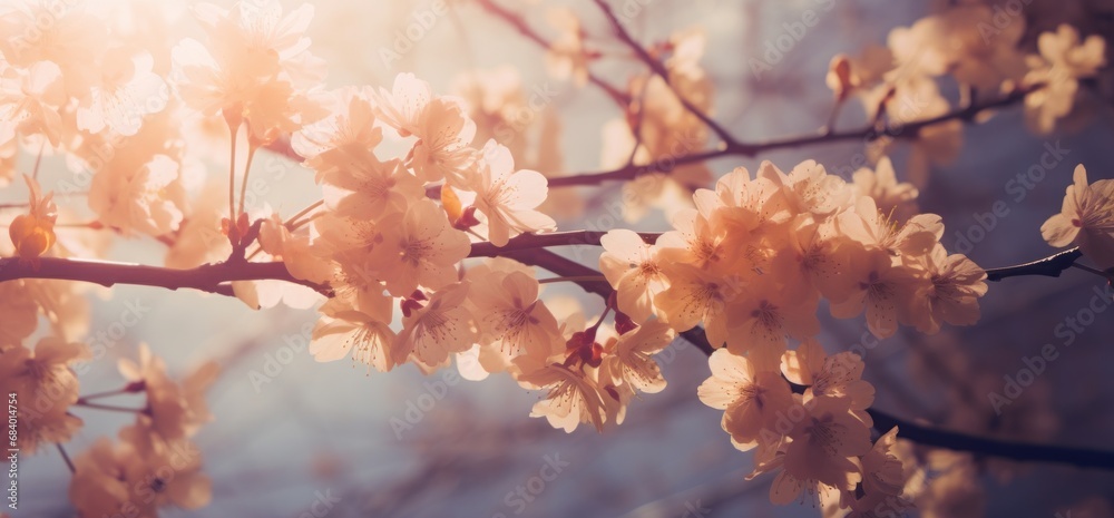 Captivating Dance of Sunrays: Cherry Blossom Enchantment Unveiled Generative AI