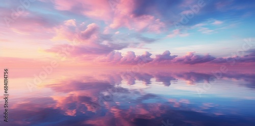 Breathtaking Sunrise: A Dance of Light over Sea & Clouds Generative AI